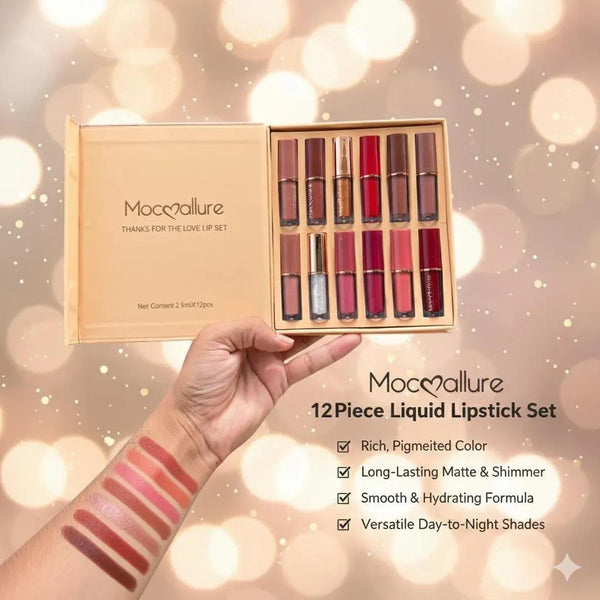 Mocallure Mocallure 12 Colors Matte Liquid Lip Gloss Set