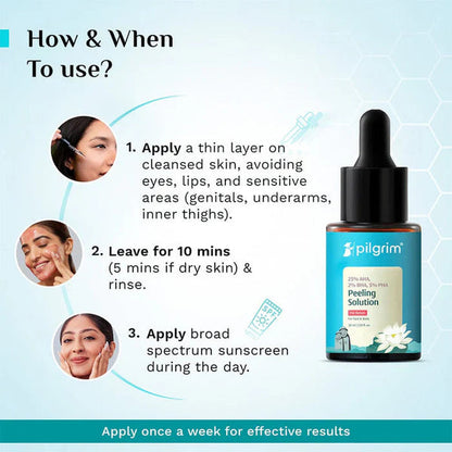 Pilgrim 25% AHA, 2% BHA, 5% PHA Peeling Solution